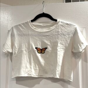 Brandy Melville Crop top w Butterfly